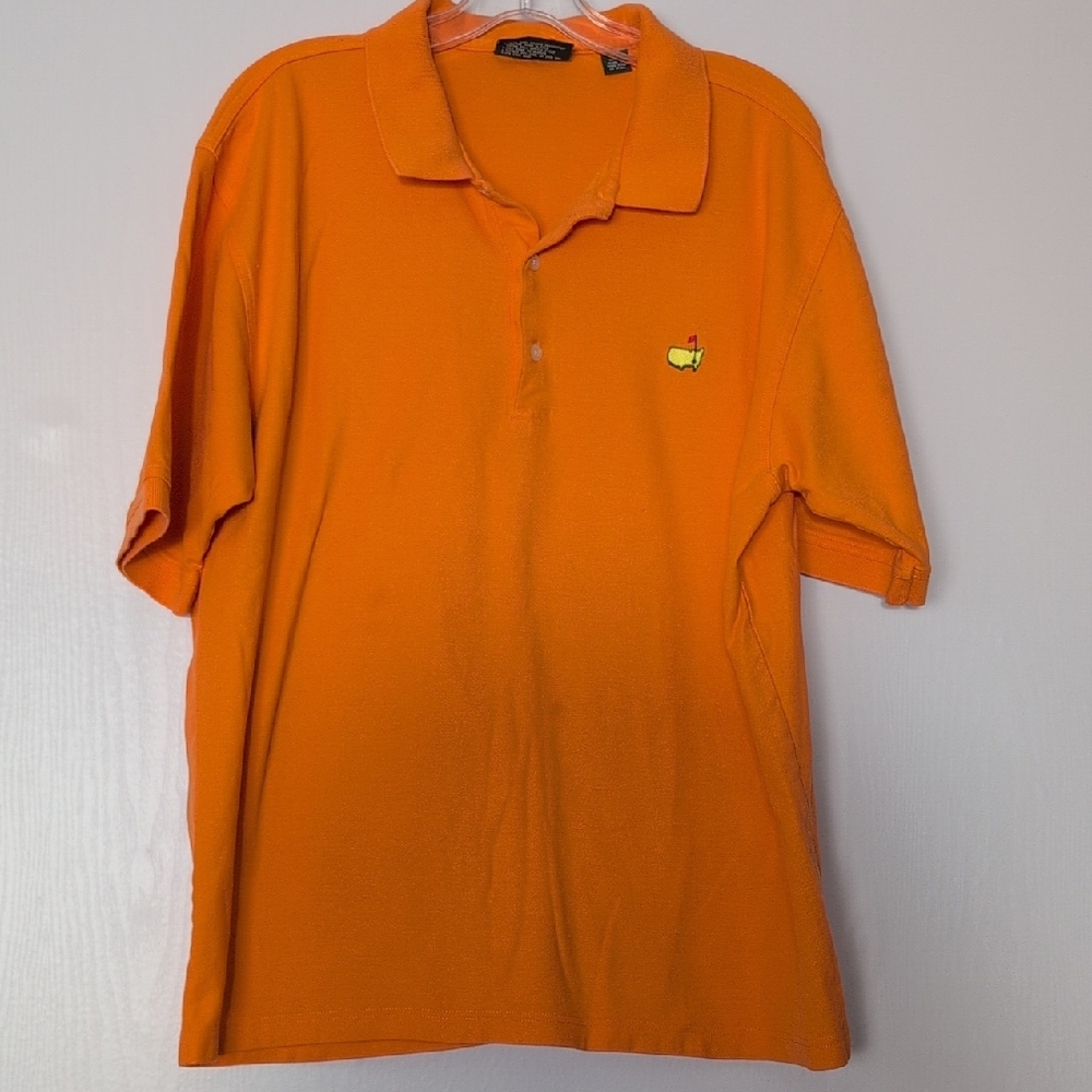 Masters Collection  Vibrant Orange Polo Shirt Augusta GA XL